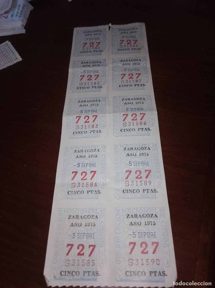 Cupones ONCE: Cupones once lote de 10 cupones alo1975 Zaragoza