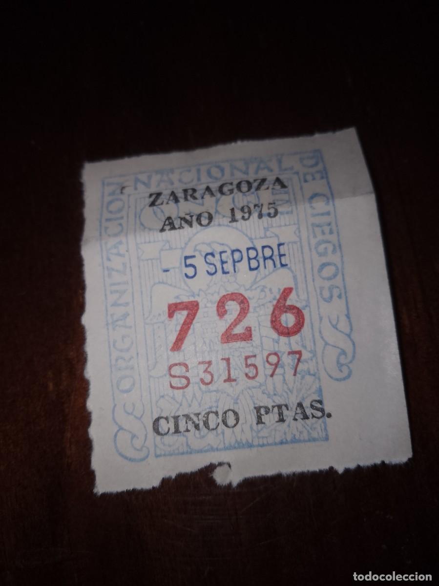 Cupones ONCE: Cup&oacute;n Zaragoza a&ntilde;o 1975 - Foto 1