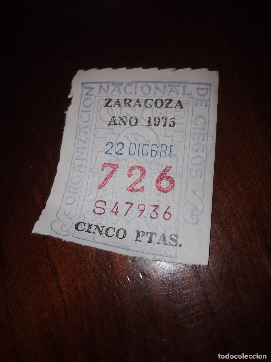 Cupones ONCE: Cup&oacute;n Zaragoza a&ntilde;o 1975