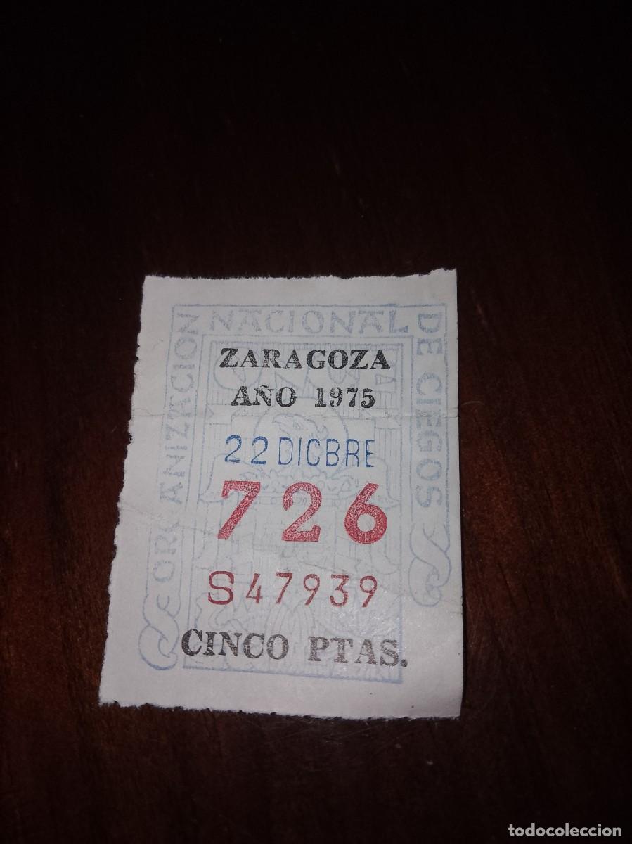 Cupones ONCE: Cup&oacute;n Zaragoza a&ntilde;o 1975