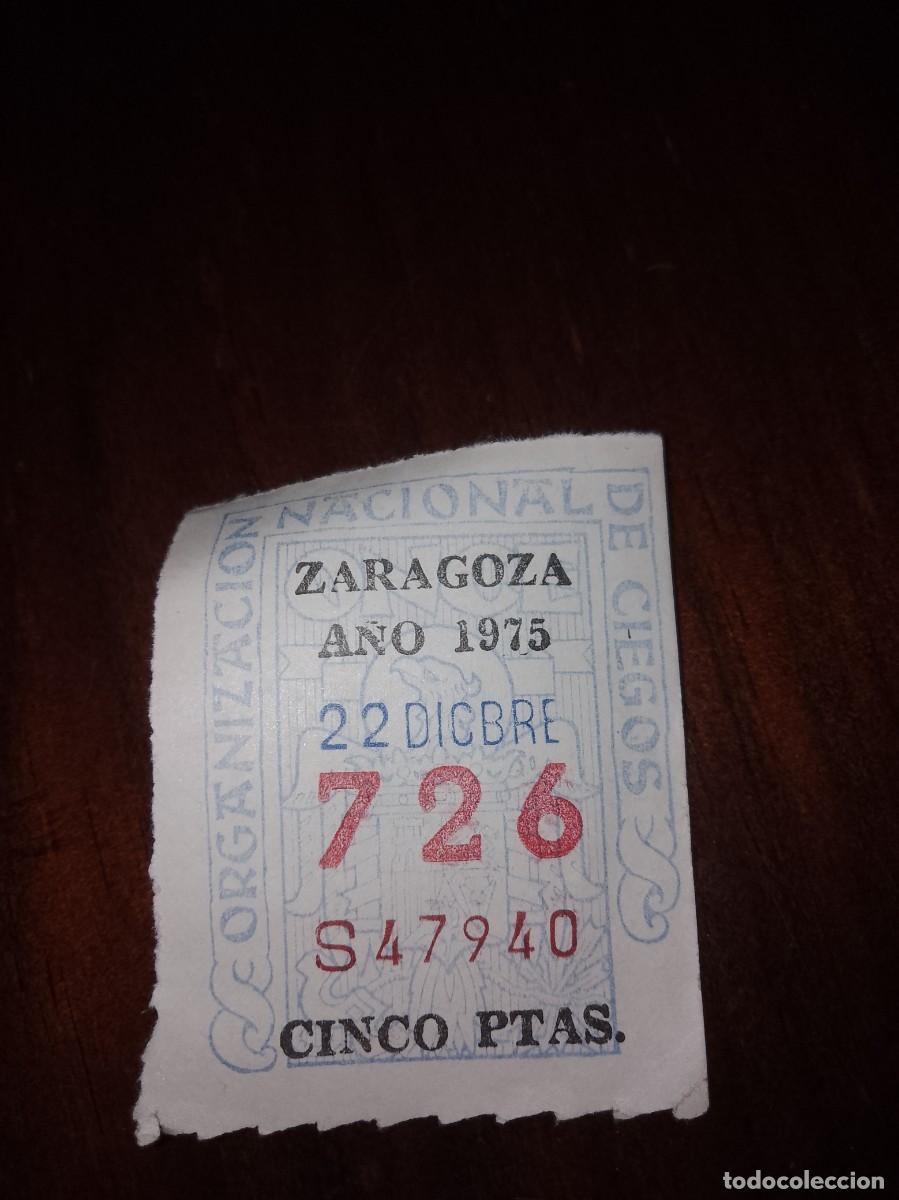 Cupones ONCE: Cup&oacute;n Zaragoza a&ntilde;o 1975