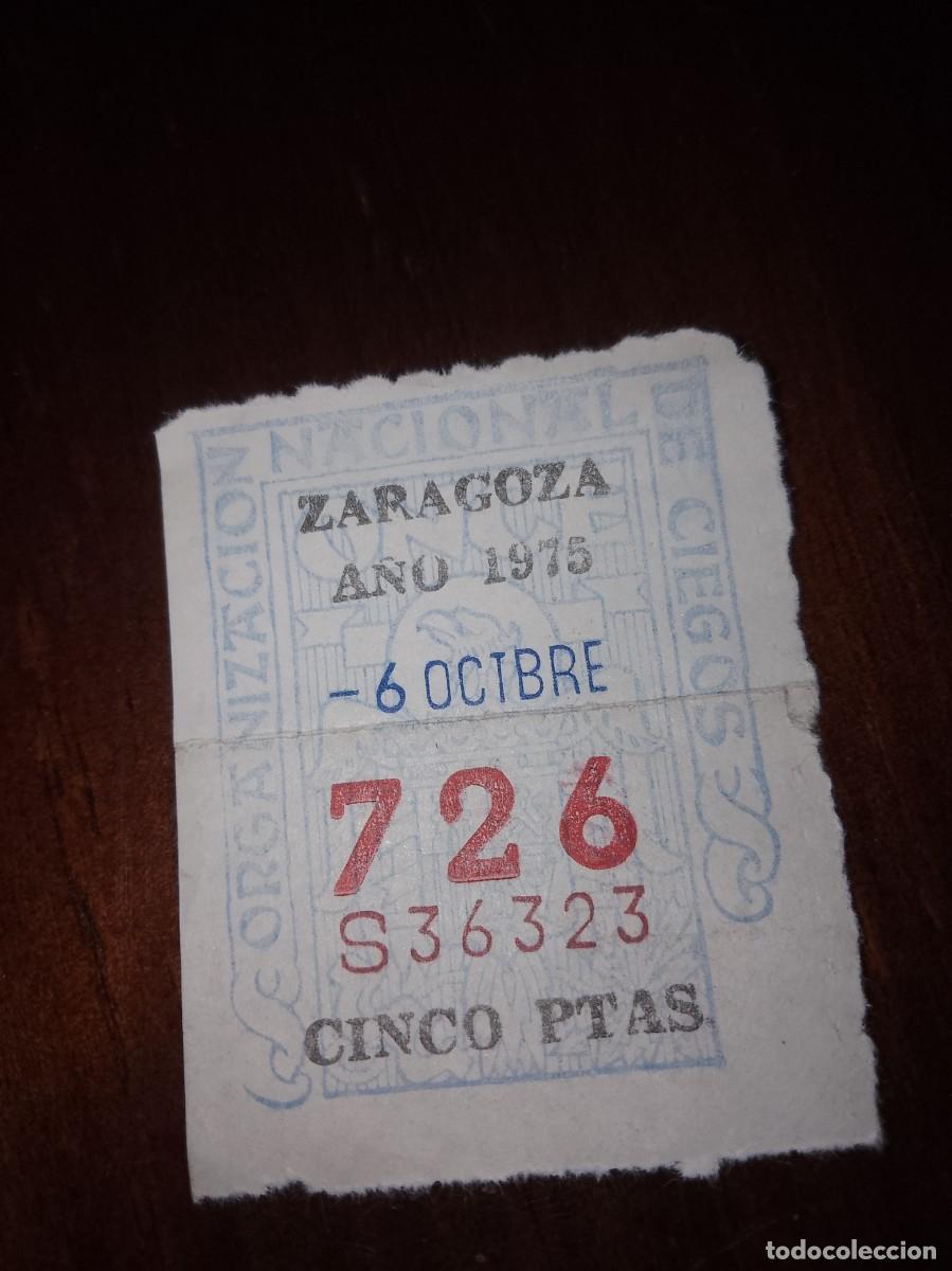 Cupones ONCE: Cup&oacute;n Zaragoza a&ntilde;o 1975 - Foto 1