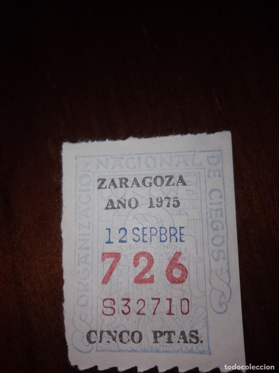 Cupones ONCE: Cup&oacute;n Zaragoza a&ntilde;o 1975