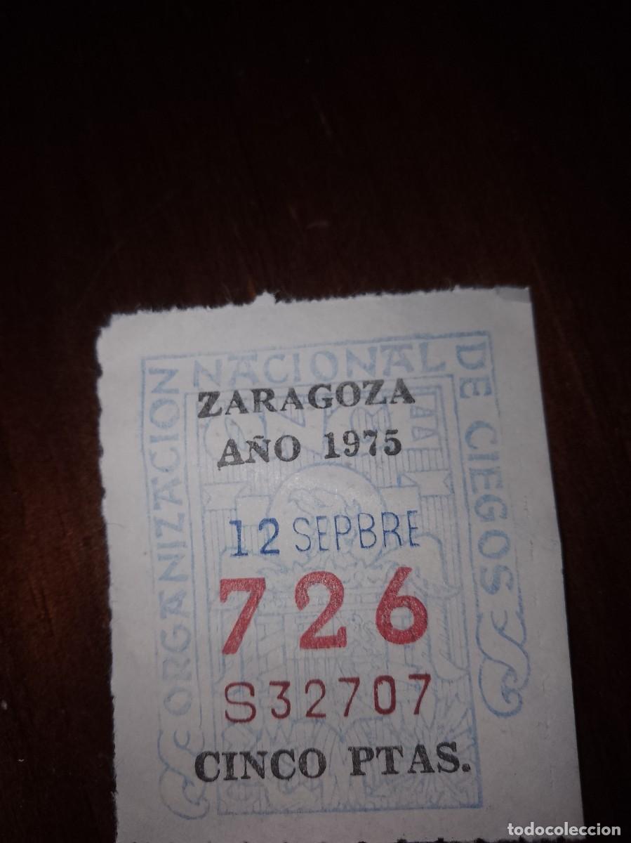 Cupones ONCE: Cup&oacute;n Zaragoza a&ntilde;o 1975 - Foto 1