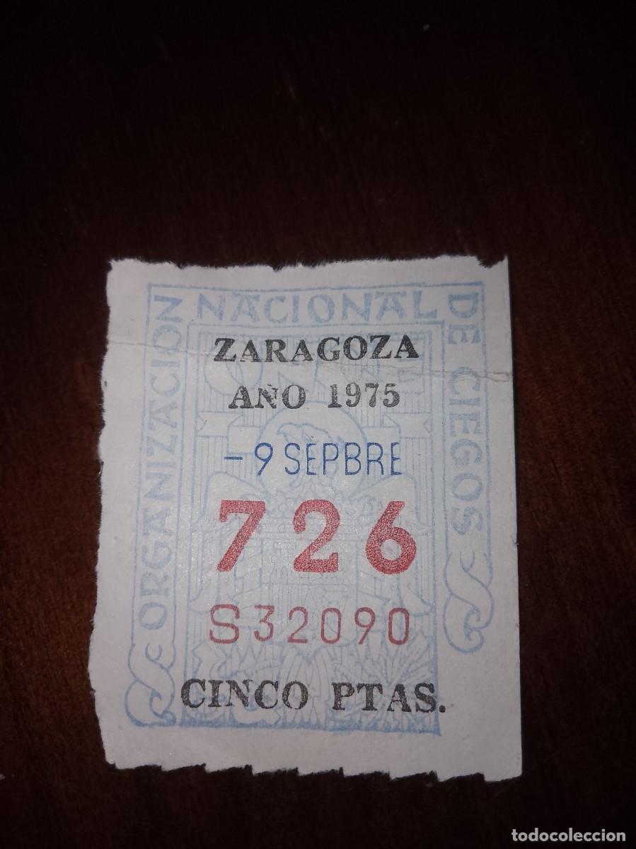 Cupones ONCE: Cup&oacute;n Zaragoza a&ntilde;o 1975