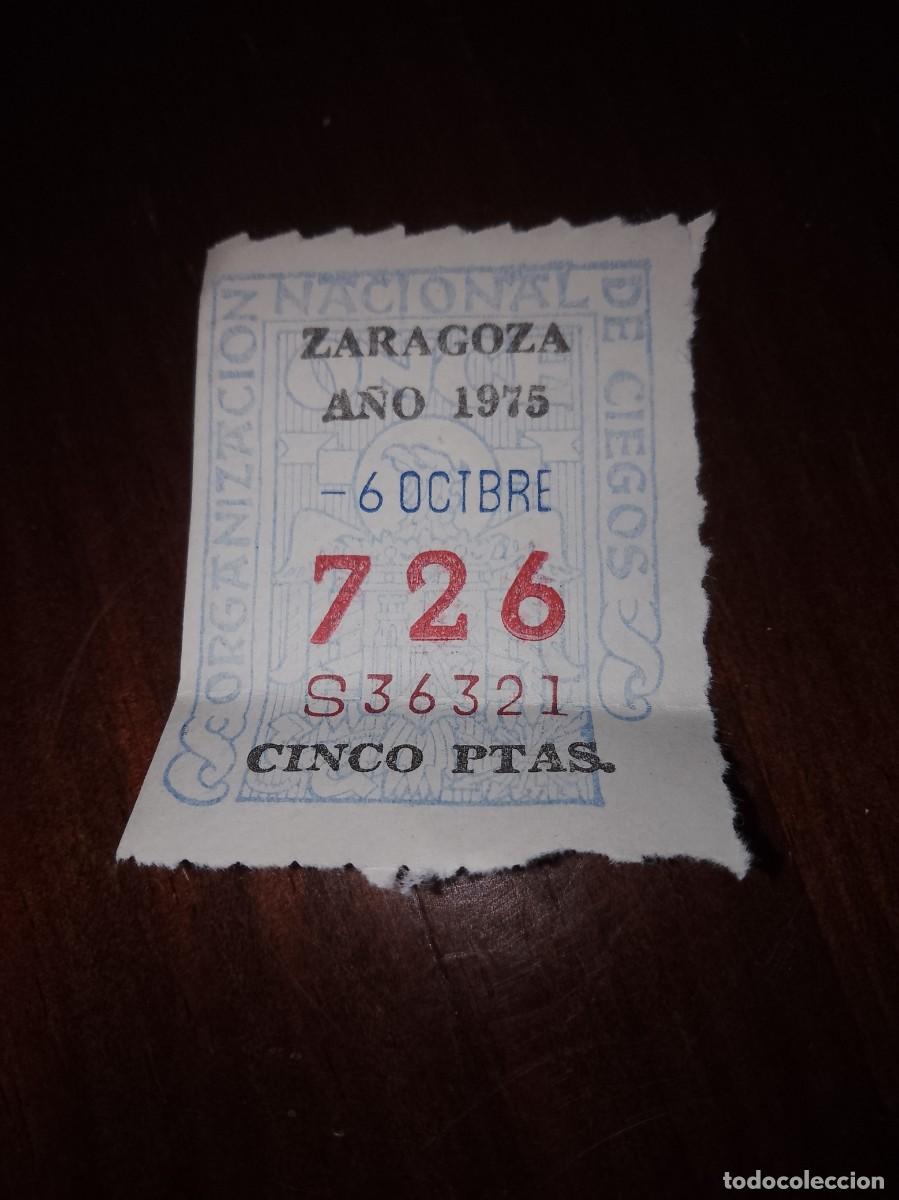 Cupones ONCE: Cup&oacute;n Zaragoza a&ntilde;o 1975 - Foto 1