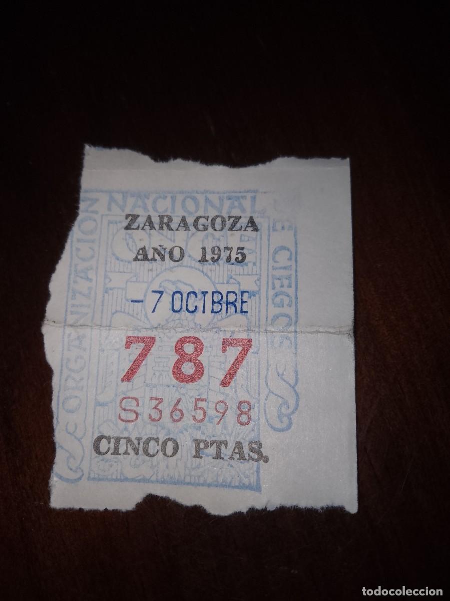 Cupones ONCE: Cup&oacute;n Zaragoza a&ntilde;o 1975 - Foto 1