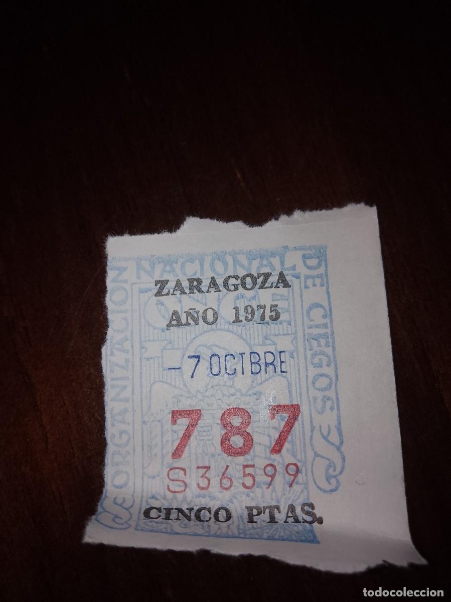 Cupones ONCE: Cup&oacute;n Zaragoza a&ntilde;o 1975 - Foto 1