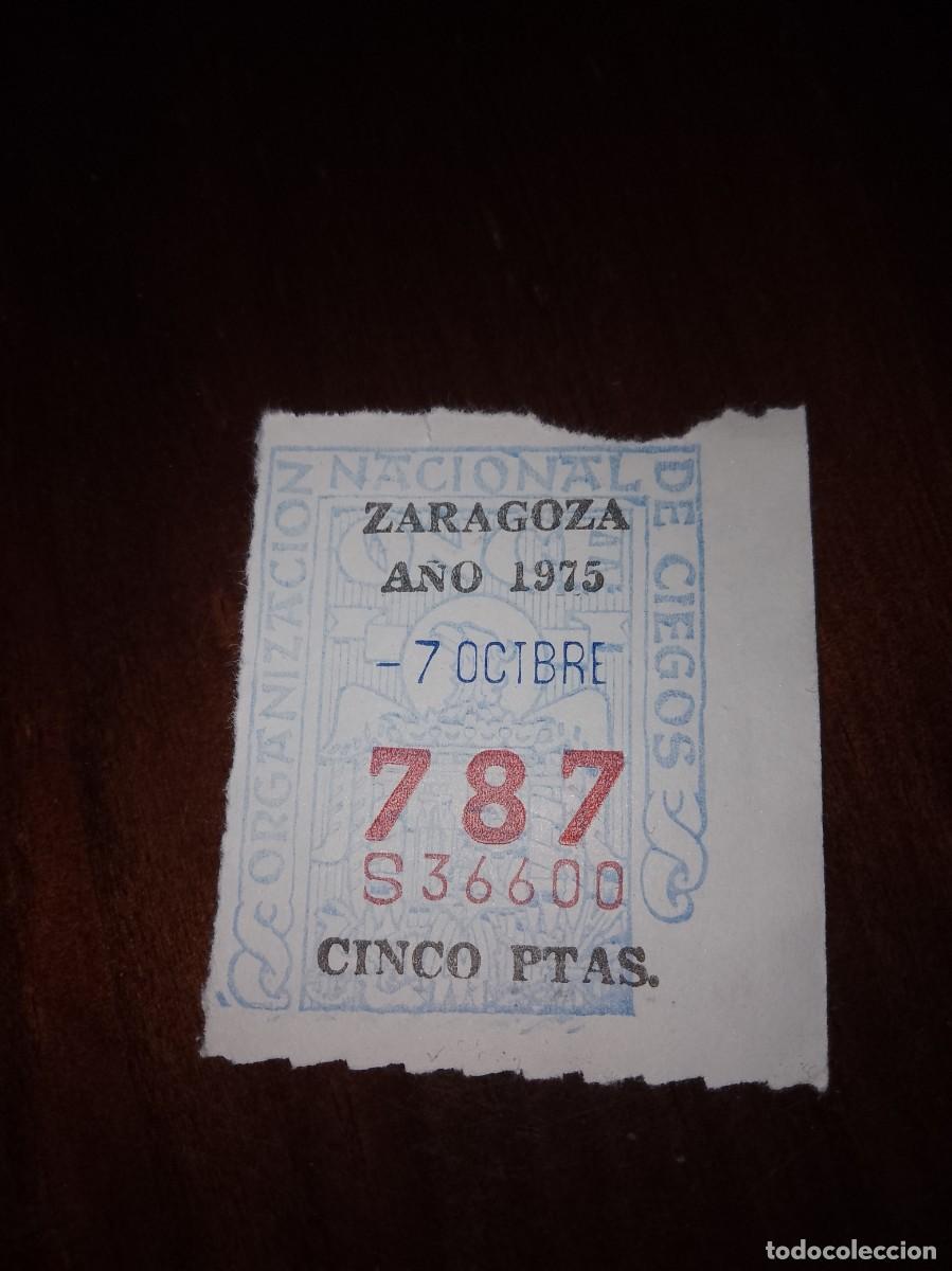 Cupones ONCE: Cup&oacute;n Zaragoza a&ntilde;o 1975 bu - Foto 1