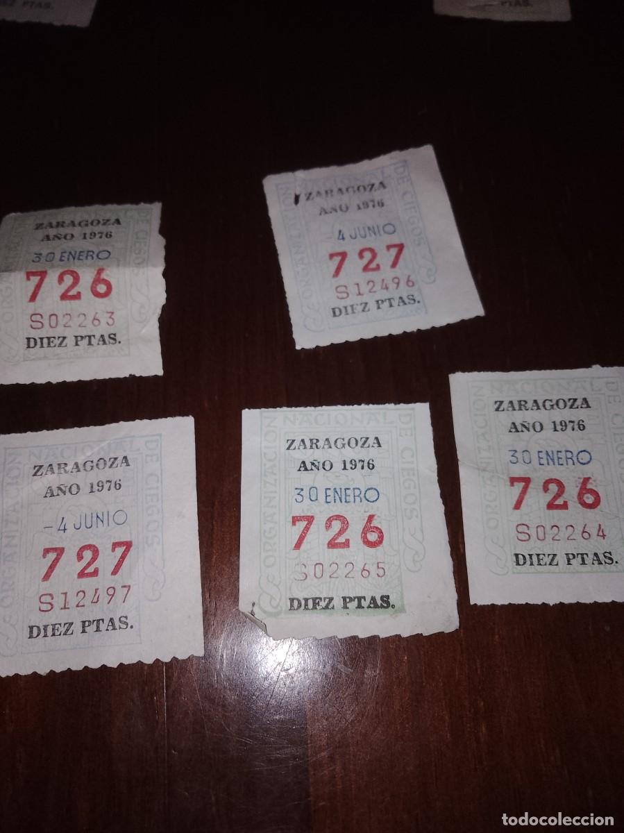 Cupones ONCE: Cup&oacute;n Zaragoza a&ntilde;o 1976 5 unidades