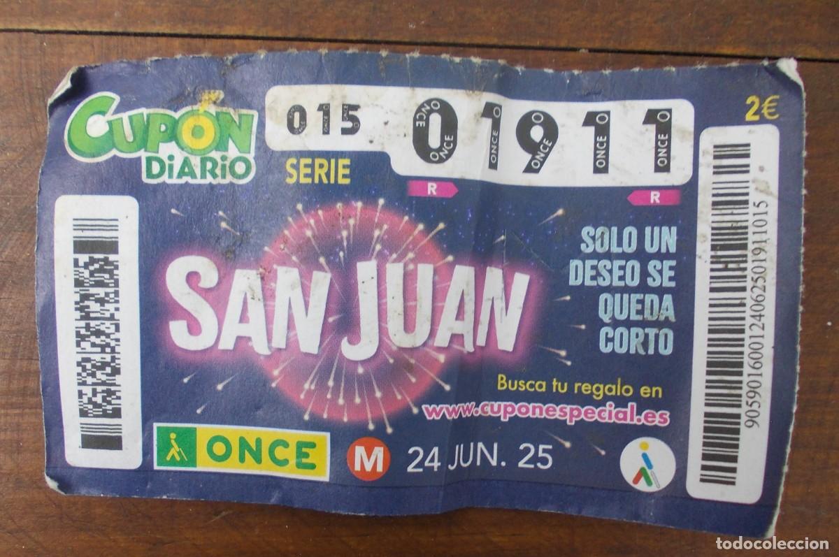 Coupon ONCE: cupon diario once 24 junio 2025 san juan fiesta tradiciones fuego verbena celebracion evento hito