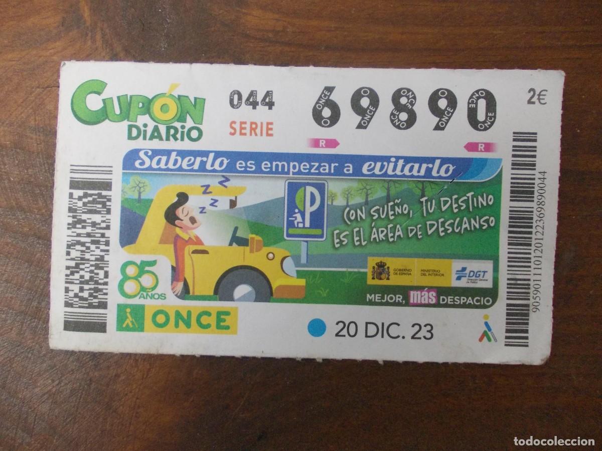 Coupon ONCE: cupon diario once 20 diciembre 2023 DGT saberlo es empezar a evitarlo administracion publica estado