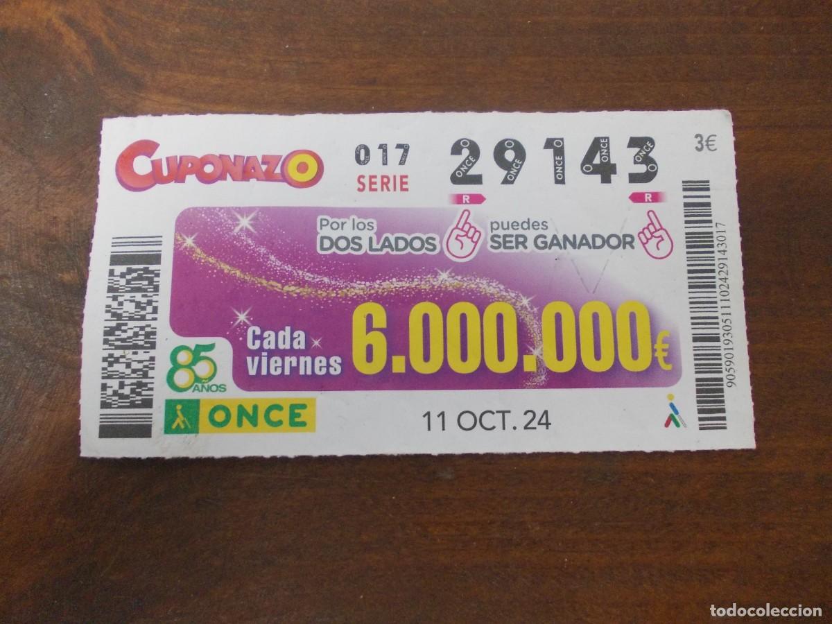 Coupon ONCE: Cuponazo ONCE 11 Octubre 2024 Cada viernes puedes ser ganador Administracion Publica Estado