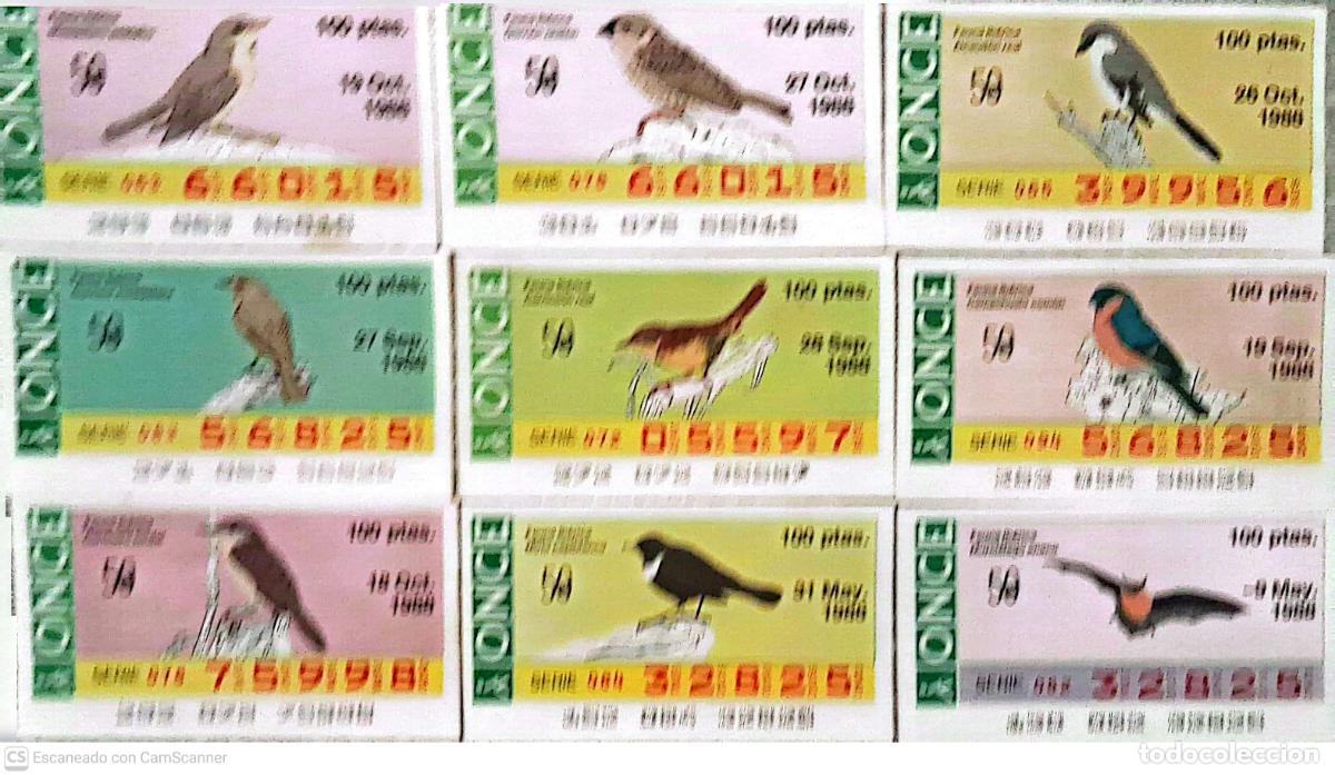 Coupon ONCE: ONCE. 14 Cupones distintos. Fauna Ib&eacute;rica. Los n&uacute;meros pueden variar. Perfecto estado de conservaci&oacute;