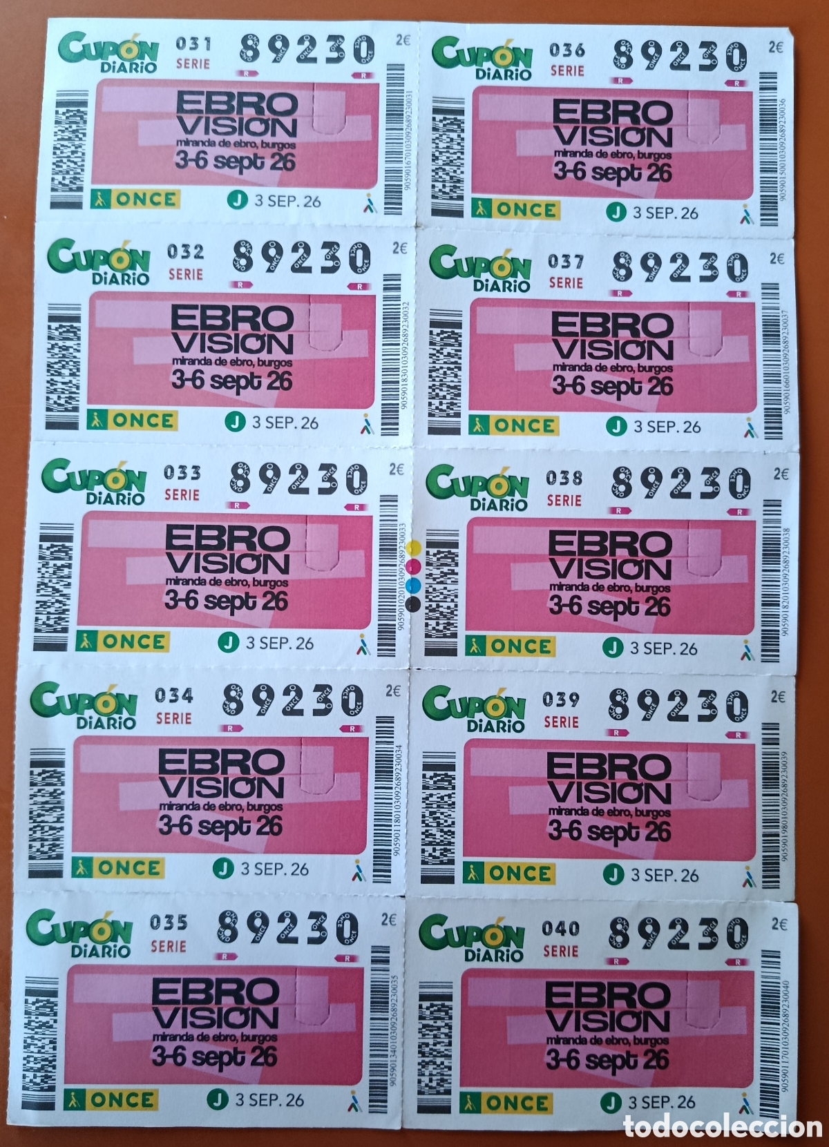 Cupones ONCE: HOJA COMPLETA (3/SEPTIEMBRE/2026)-BURGOS