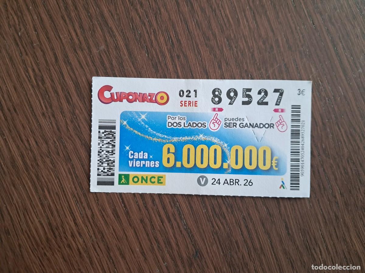 Cupones ONCE: cup&oacute;n once 24-04-26, cuponazo del viernes. n&ordm; 89.527.