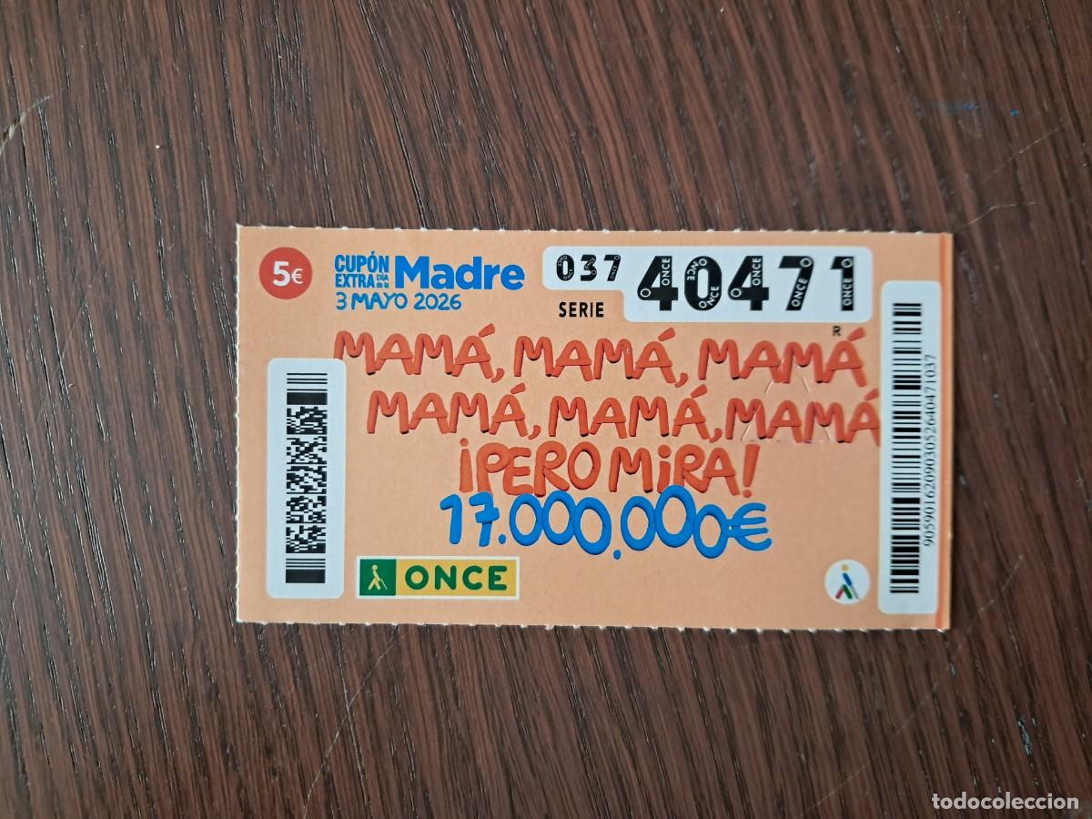 Cupones ONCE: cup&oacute;n once 03-05-26, extra d&iacute;a de la madre.