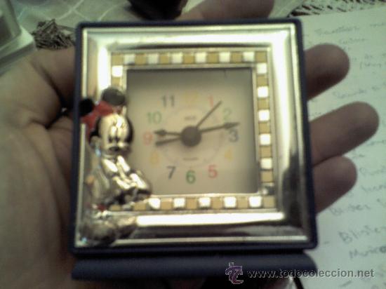 Despertadores antiguos: RELOJ DESPERTADOR DE PLATA DE MINI - Foto 1