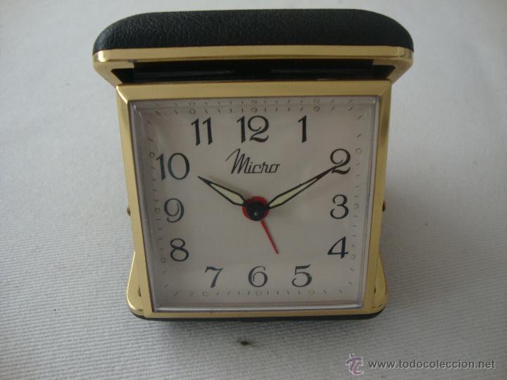 Despertadores antiguos: Reloj despertador de viaje MICRO.(Averiado) - Foto 1