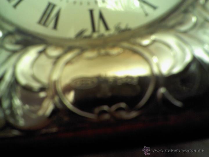 Despertadores antiguos: RELOJ DE SOBREMESA DE PLATA CON CONTRASTE - Foto 2