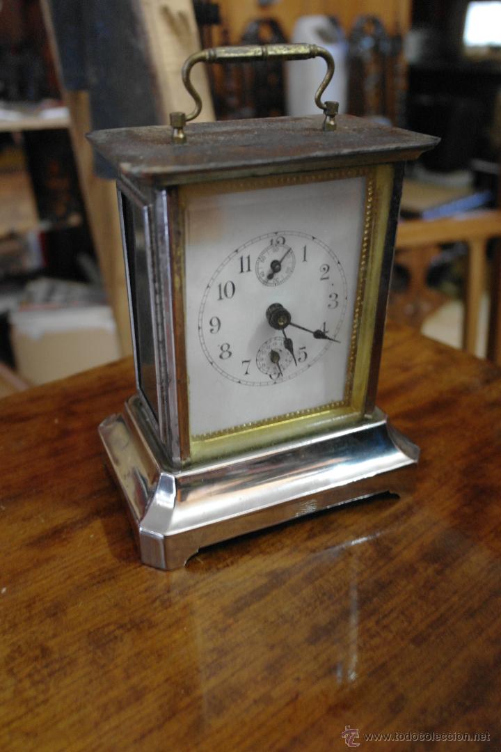 Despertadores antiguos: reloj de carruaje despertador - Foto 1
