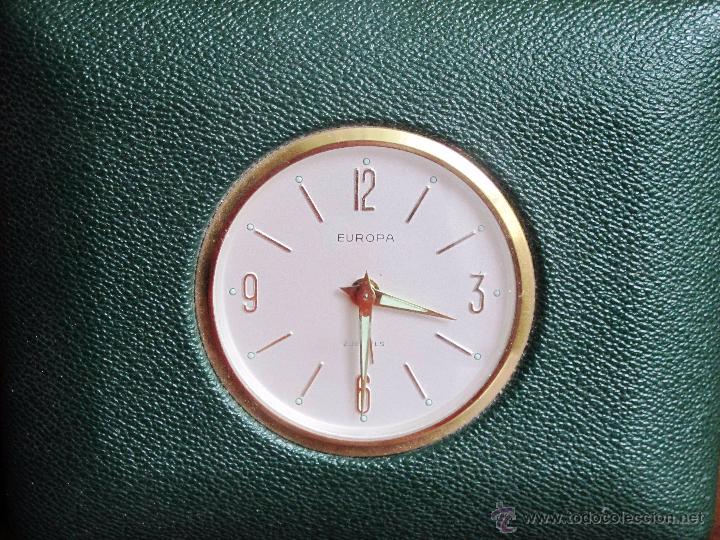 Despertadores antiguos: ESTUCHE CON RELOJ Y BARAJAS DE CARTAS - Foto 2