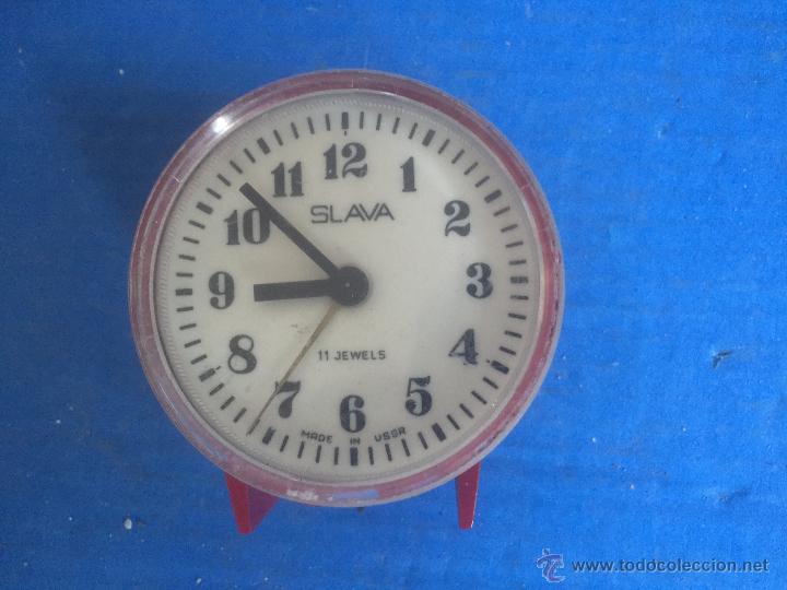Despertadores antiguos: RELOJ MARCA SLAVA ANTIGUA URSS FUNCIONA DE CUERDA - Foto 2
