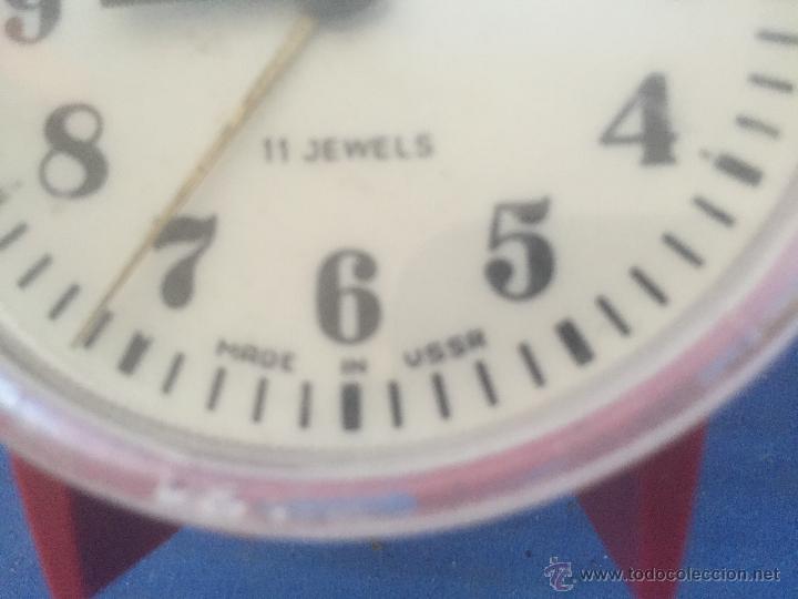 Despertadores antiguos: RELOJ MARCA SLAVA ANTIGUA URSS FUNCIONA DE CUERDA - Foto 3
