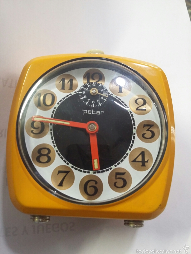 Despertadores antiguos: Reloj despertador peter - funciona - Foto 1