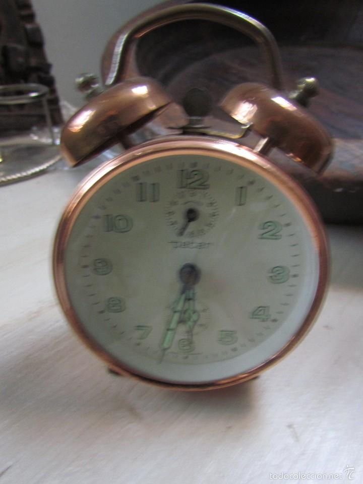 Despertadores antiguos: RELOJ DE COBRE - Foto 2