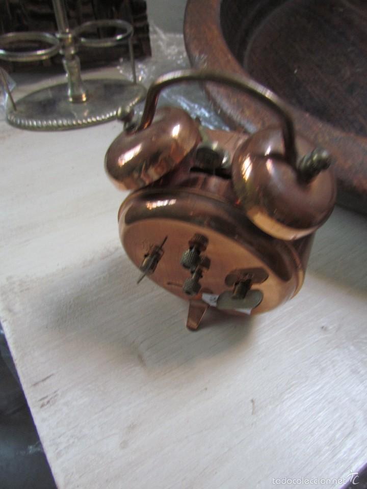 Despertadores antiguos: RELOJ DE COBRE - Foto 3