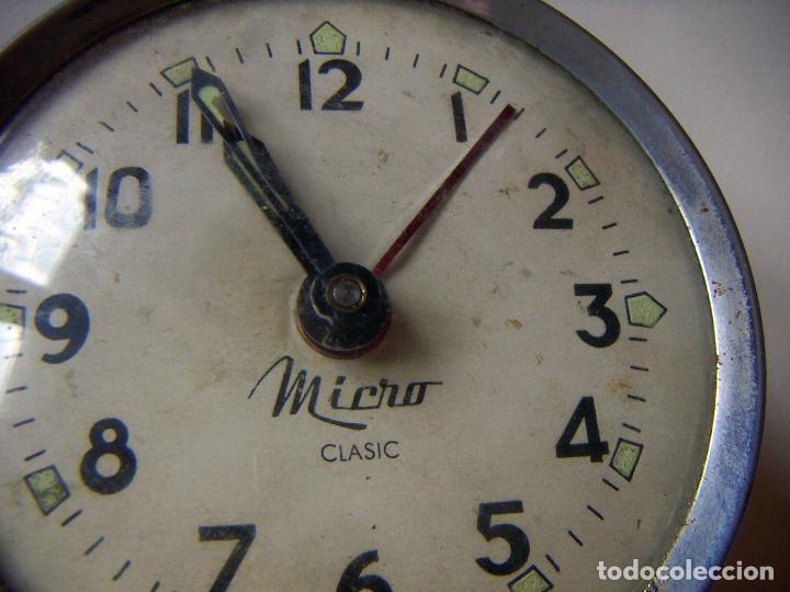 Despertadores antiguos: RELOJ DESPERTADOR MARCA MICRO CLASIC - Foto 3