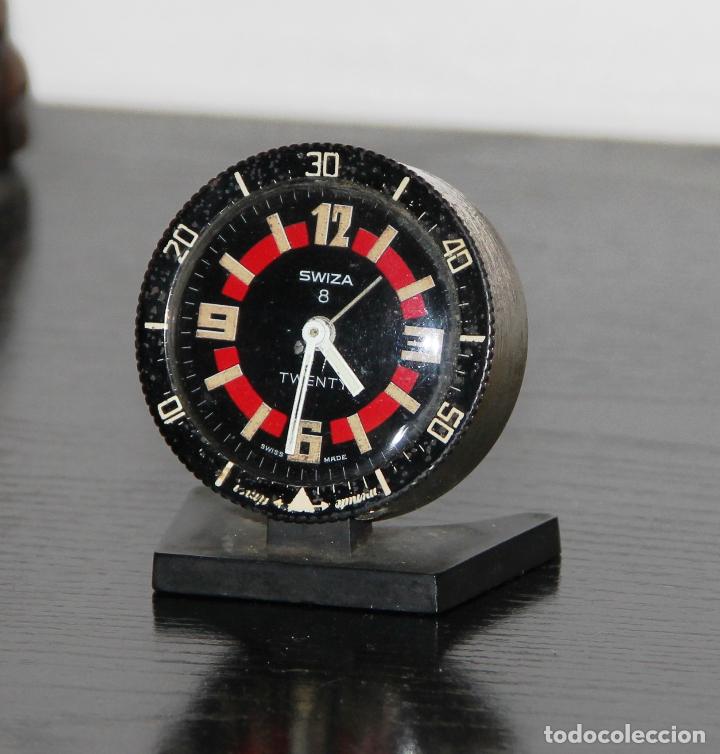 Despertadores antiguos: RELOJ SWIZA TWENTY ESTILO NAUTICO - Foto 2