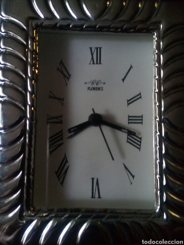 Despertadores antiguos: Reloj de sobremesa FLORENCE plata - Foto 3