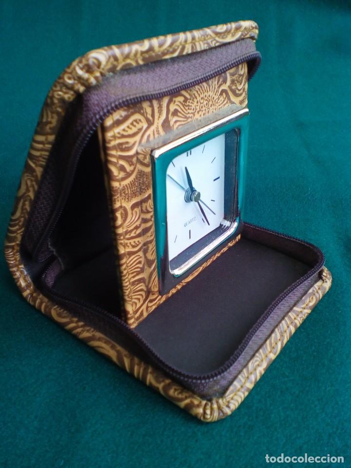 Despertadores antiguos: RELOJ DE VIAJE EN ESTUCHE - Foto 2