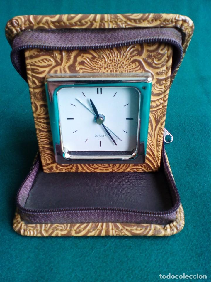 Despertadores antiguos: RELOJ DE VIAJE EN ESTUCHE - Foto 8