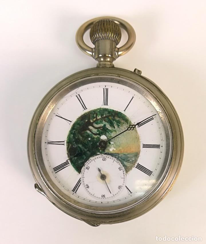 Reloj Bolsillo Lepine Metal Plateado Esfera Porcelana 1900