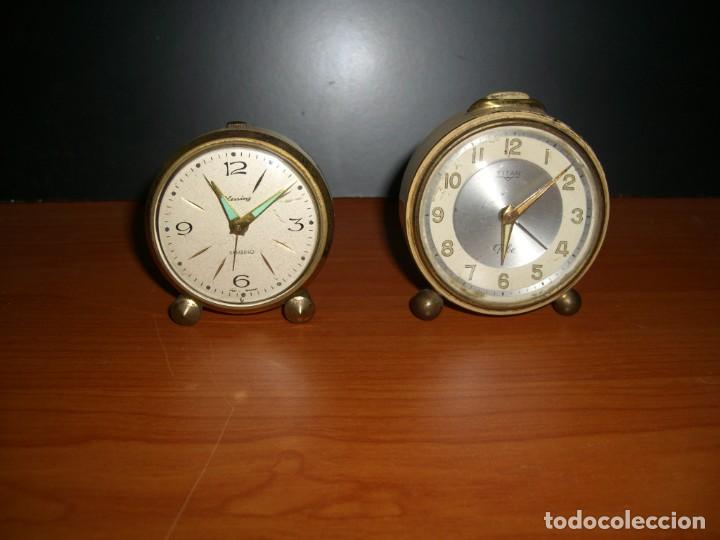 Despertadores antiguos: LOTE DE DOS RELOJES DESPERTADORES - Foto 1