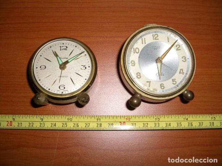Despertadores antiguos: LOTE DE DOS RELOJES DESPERTADORES - Foto 7
