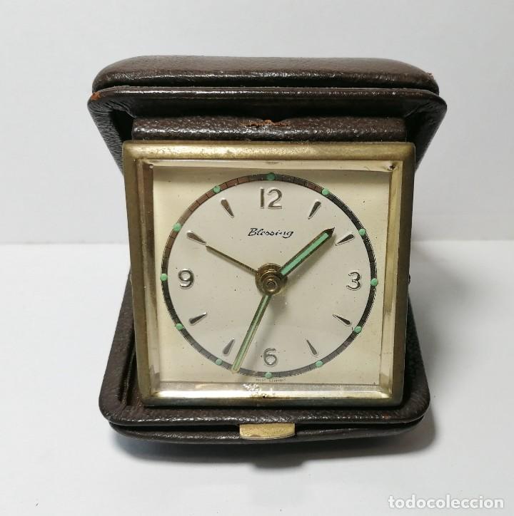 Despertadores antiguos: RELOJ BLESSING GERMANY. DESPERTADOR DE BOLSILLO. FUNCIONA. - Foto 1