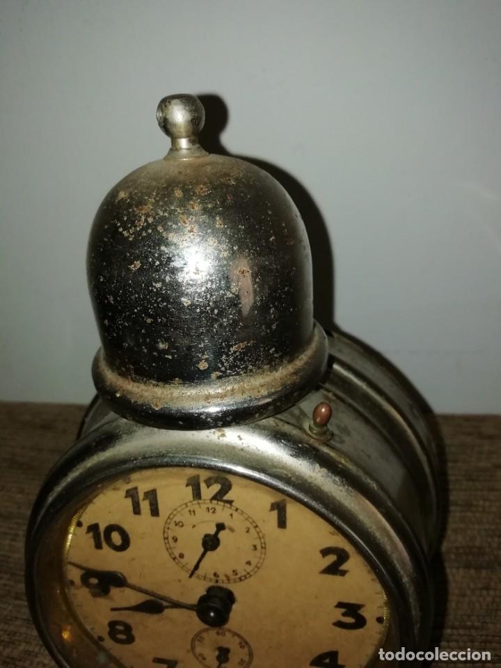 Despertadores antiguos: Antiguo Reloj despertador de campana, el reloj funciona, la campana del despertador no - Foto 4 - 288190693
