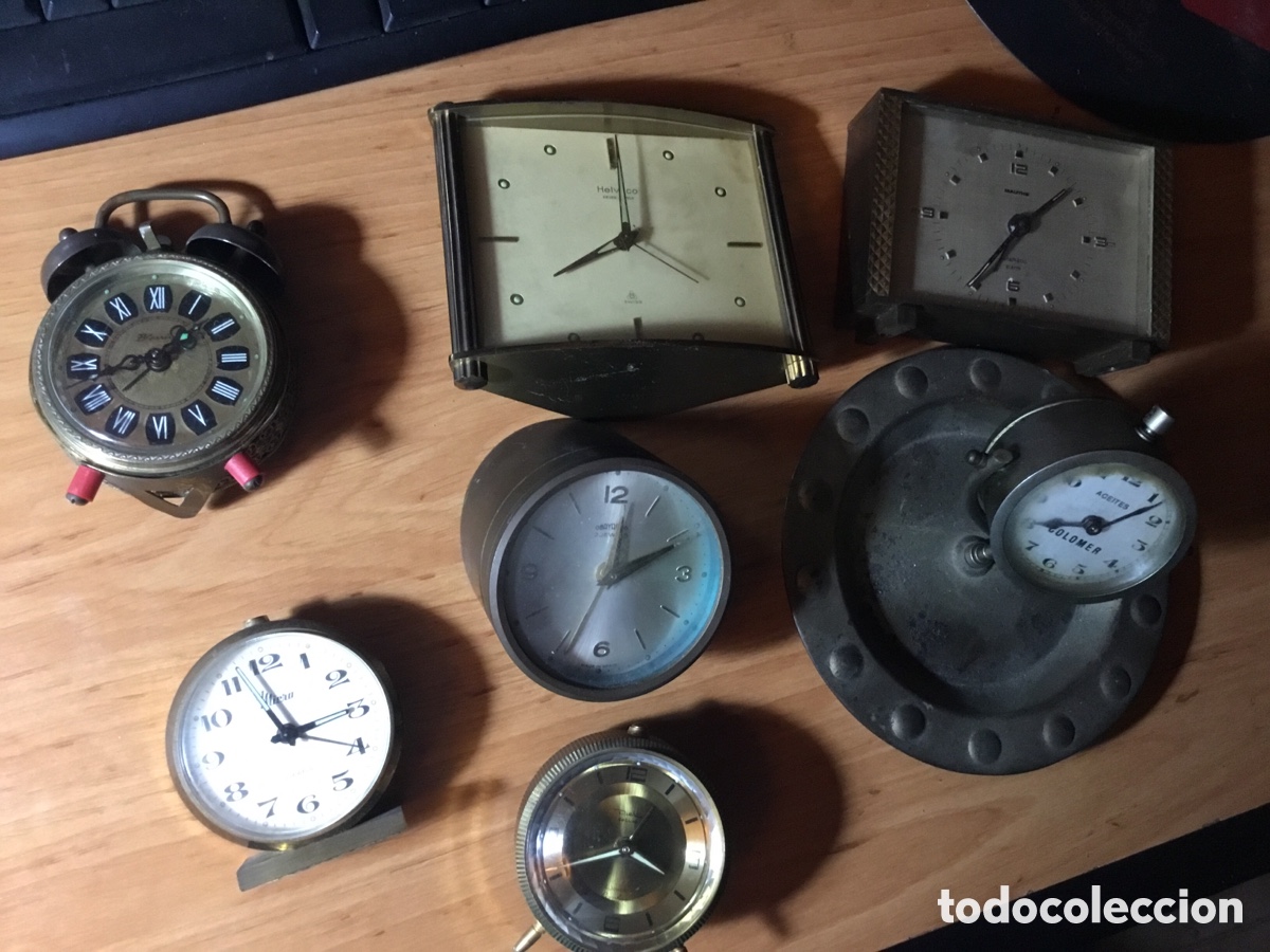 Despertadores antiguos: Lote 7 relojes - Foto 1
