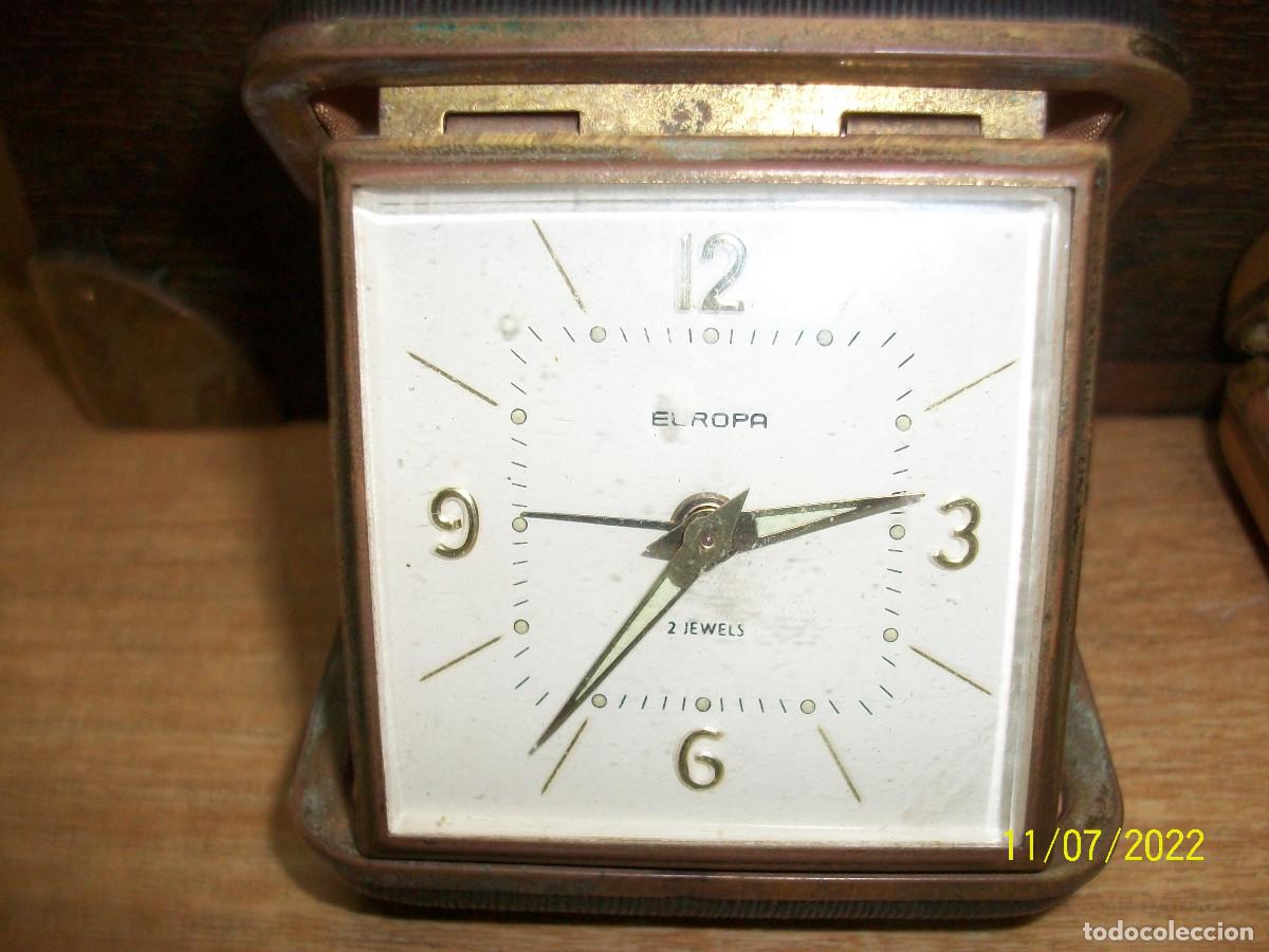Despertadores antiguos: LOTE DE DOS RELOJES EUROPA- FUNCIONAL - Foto 2