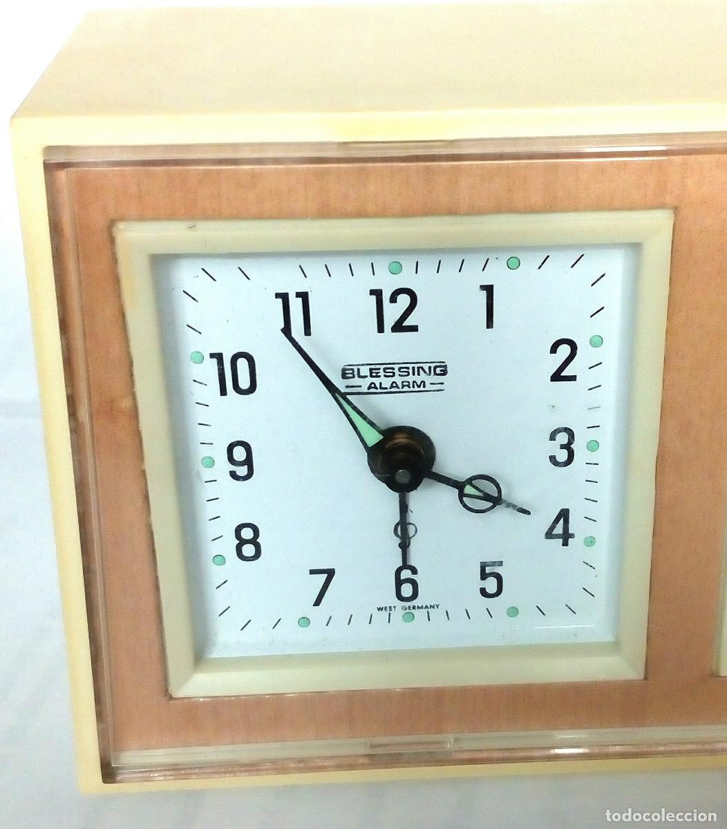 Despertadores antiguos: RELOJ DESPERTADOR BLESSING MUSICAL FUNCIONANDO. - Foto 6