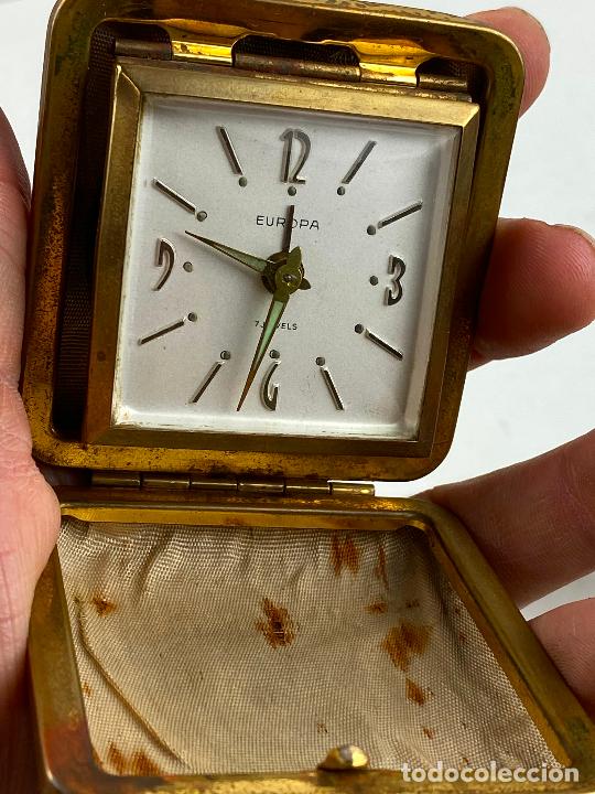Despertadores antiguos: RELOJ DESPERTADOR EUROPA FUNCIONANDO CORRECTAMENTE - Foto 4