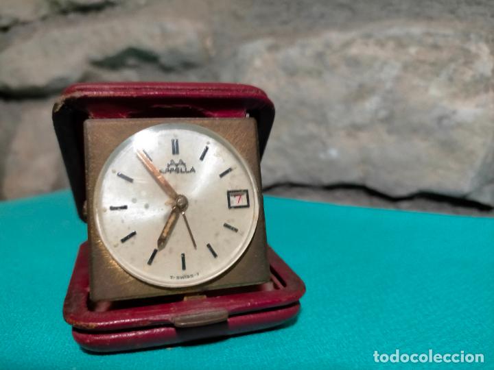 reloj despertador de viaje antiguo funda roja d - Compra venta en  todocoleccion