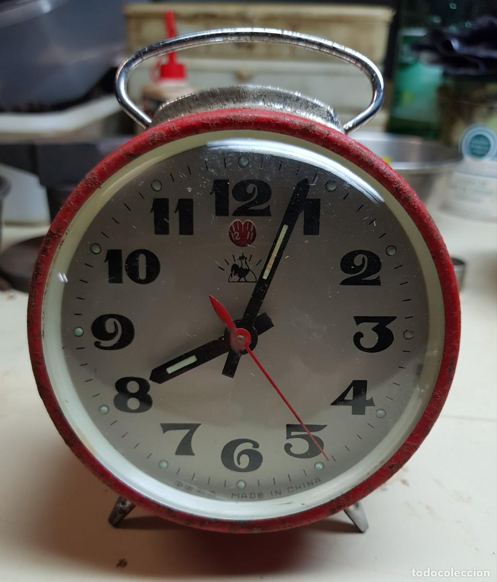 reloj despertador vintage rojo - Compra venta en todocoleccion