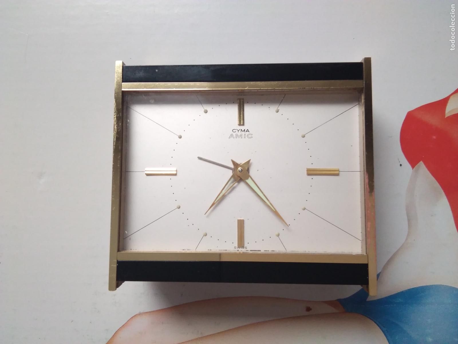 Despertadores antiguos: RELOJ CYMA AMIC EN SU CAJA - Foto 3