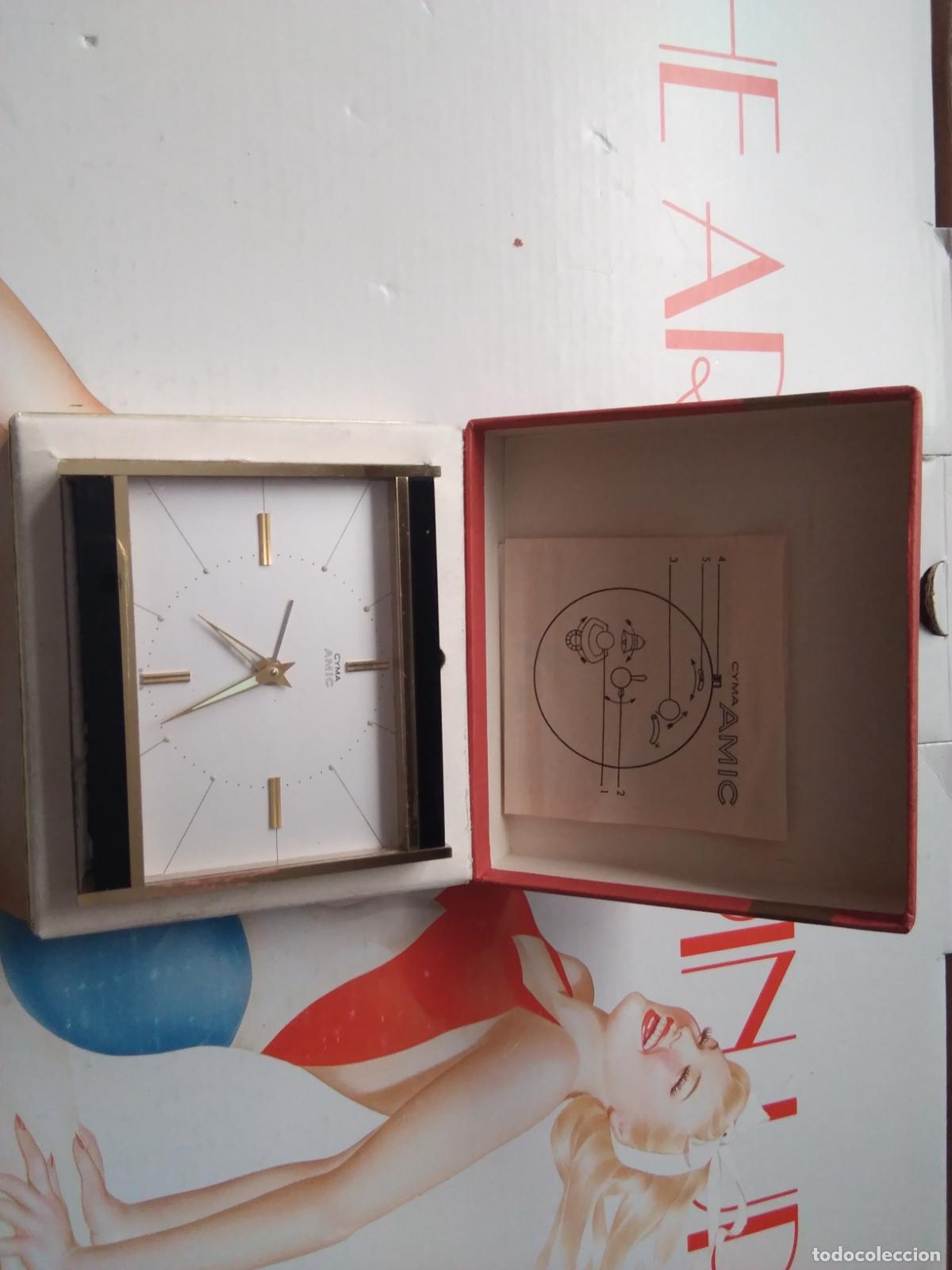 Despertadores antiguos: RELOJ CYMA AMIC EN SU CAJA - Foto 12