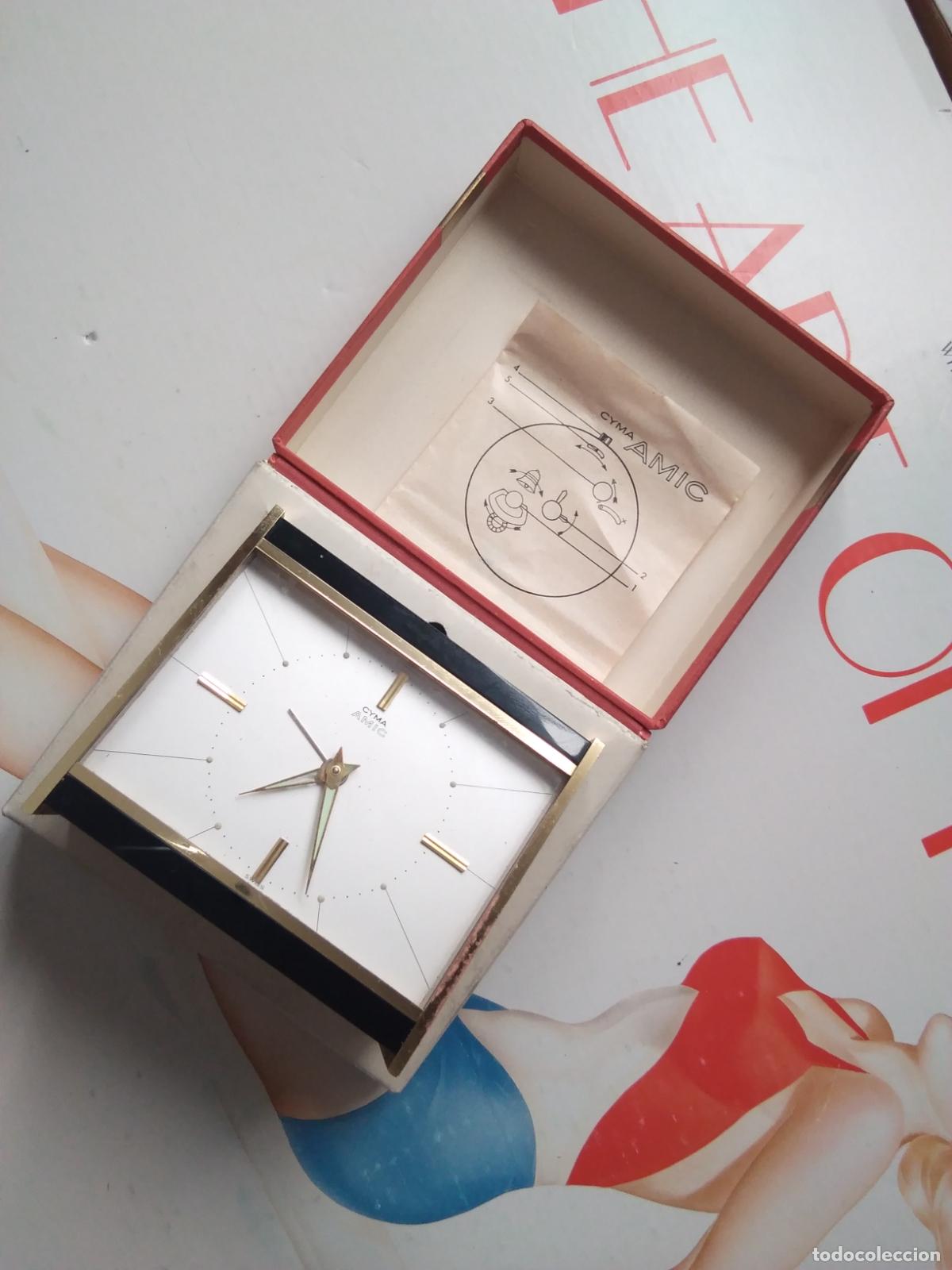 Despertadores antiguos: RELOJ CYMA AMIC EN SU CAJA - Foto 15